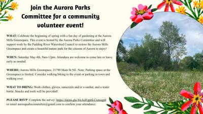 Parks Community Volunteer Event May 4, 2024